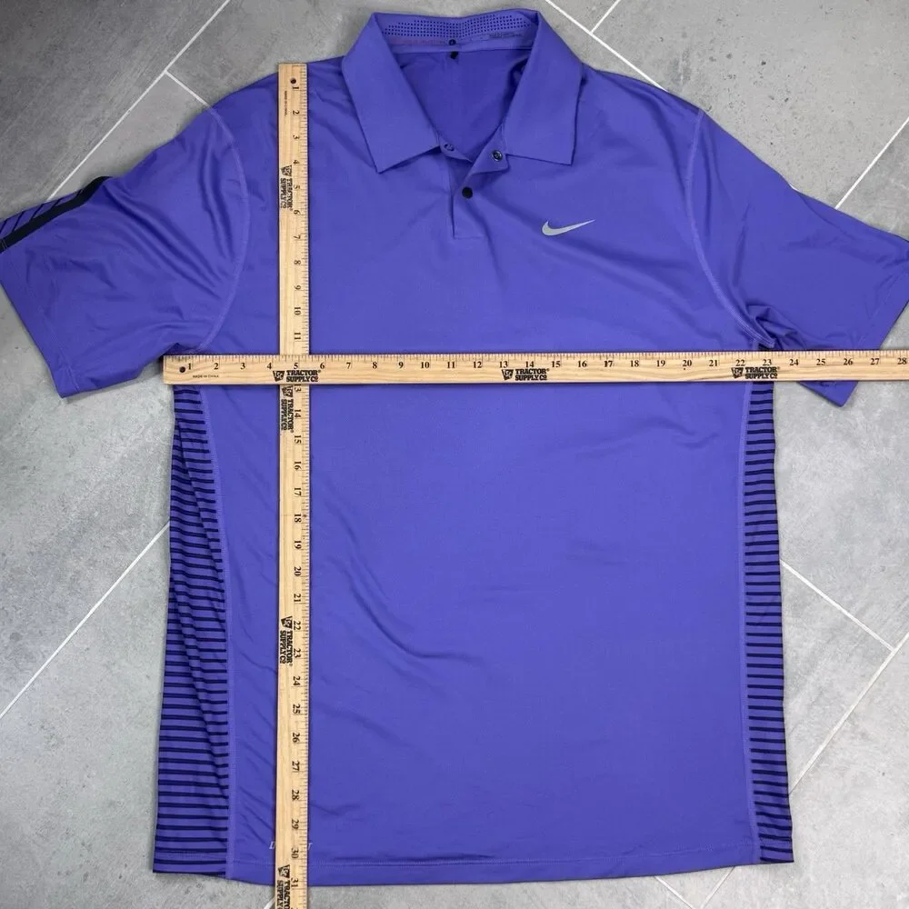 Nike Tiger Woods TW VL Max Polo Shirt Mens Large Golf Vented Performance
